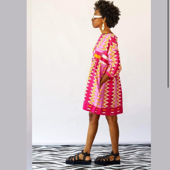 YEVU smock dress - layer cake 💛🧡❤️ - Picture 3 of 10